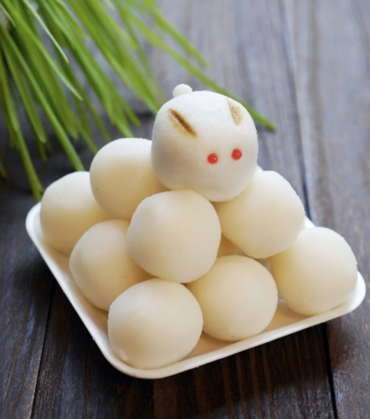 一閑張り 一閑張りバック 秋 玉兎 お団子 お月見 - かごバッグ